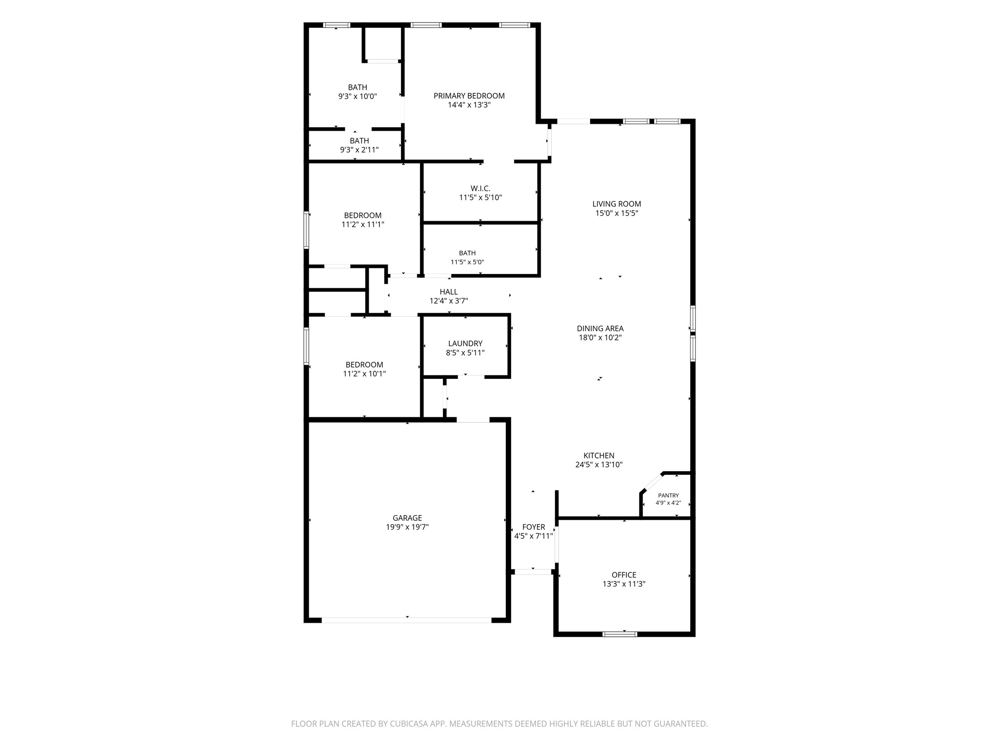 105 Saviano Road Hutto, TX 78634 - Photo 22 of 22 Visualize property flow and room dimensions with this precise floor plan layout.