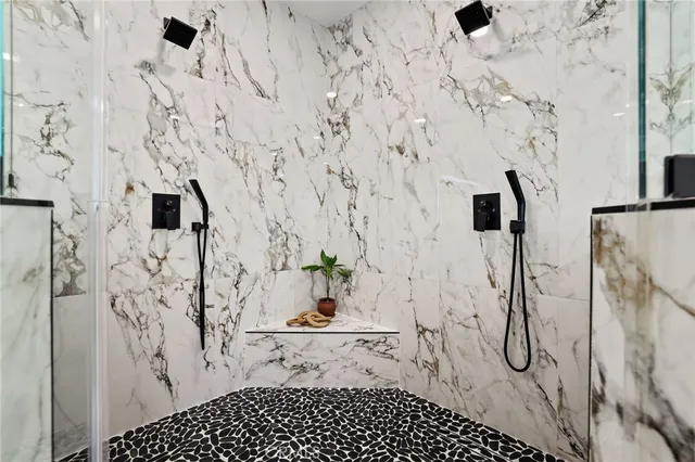 a view of backyard with a garden and plants