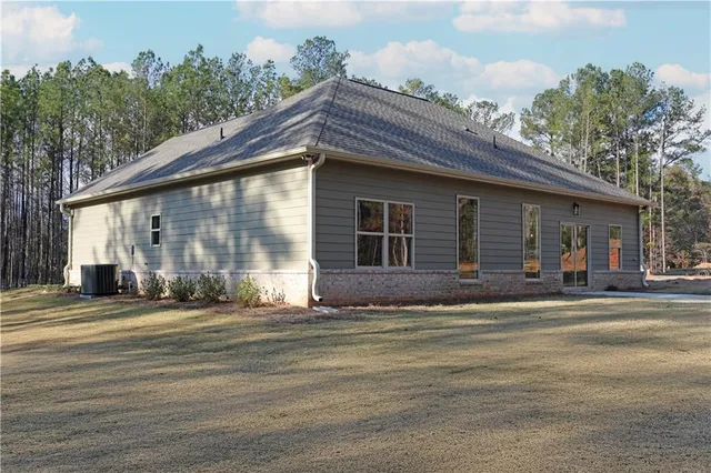 a view of a house with a patio
