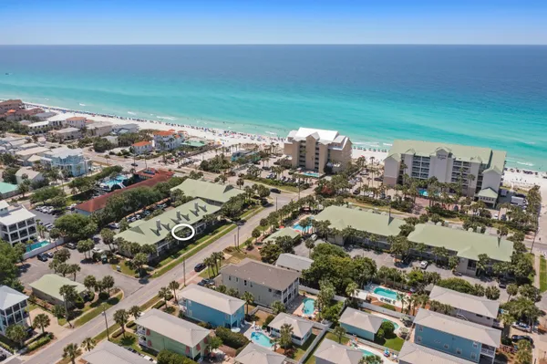 an aerial view of multiple house