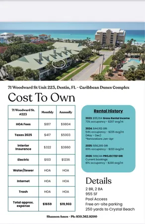 $565,000 | 71 Woodward Street, Unit 223, Destin, FL 32541