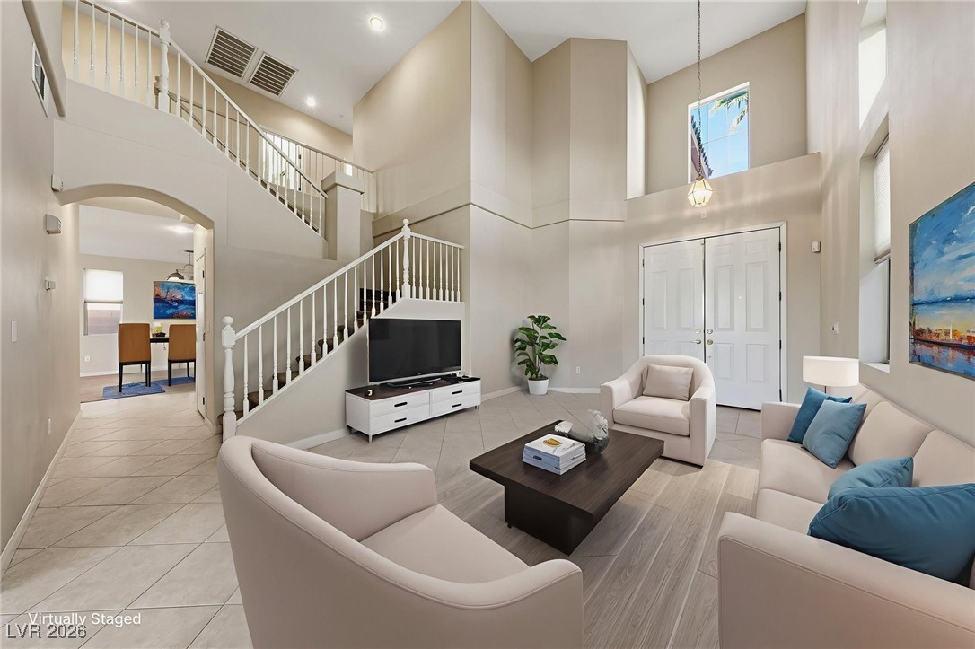 3766 Port Ritchey Street Las Vegas, NV 89147 - Photo 2 of 50 Spacious Living Room Entry - Virtually Staged.
