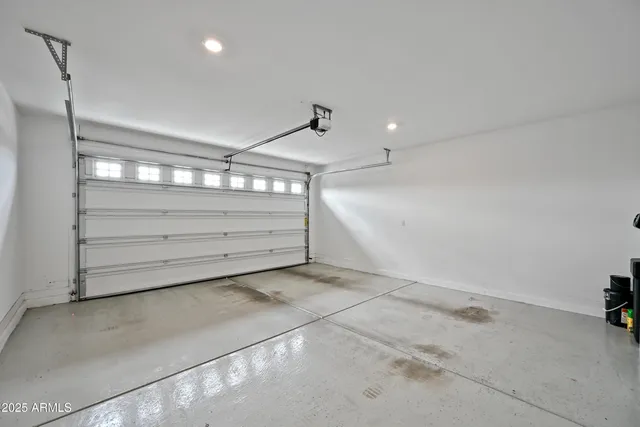 a view of room and garage