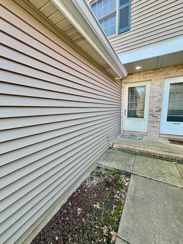a view of a garage of a house