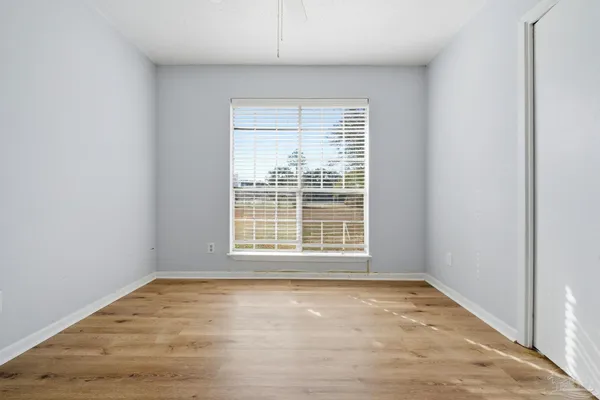 an empty room with a window
