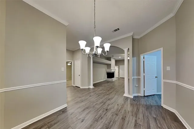 a view of a house with wooden floor