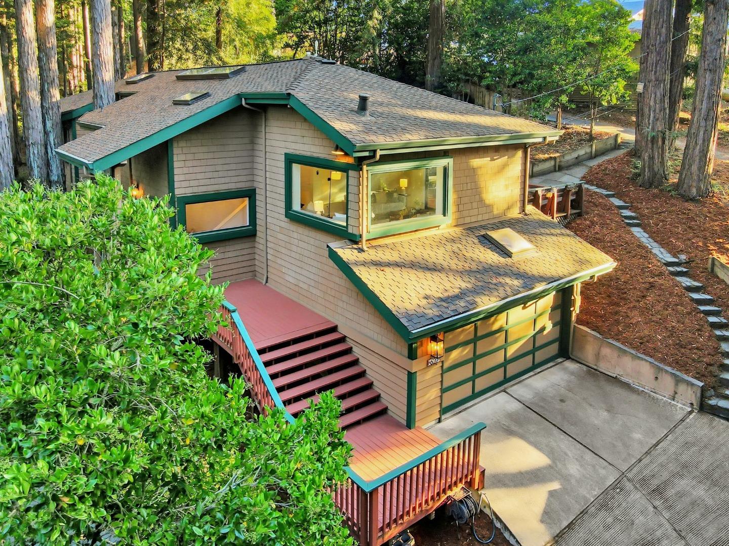 620 Condor Avenue Ben Lomond, CA 95005 - Photo 40 of 42 a aerial view of a house with a yard and balcony