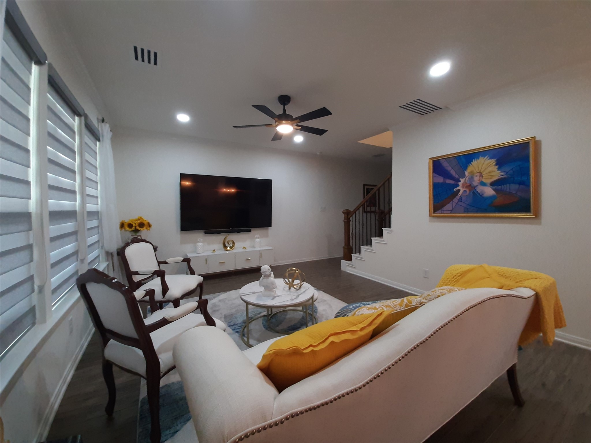 3322 Forest Chitto Dr Spring Spring, TX 77373 - Photo 6 of 18 a living room with furniture and a flat screen tv