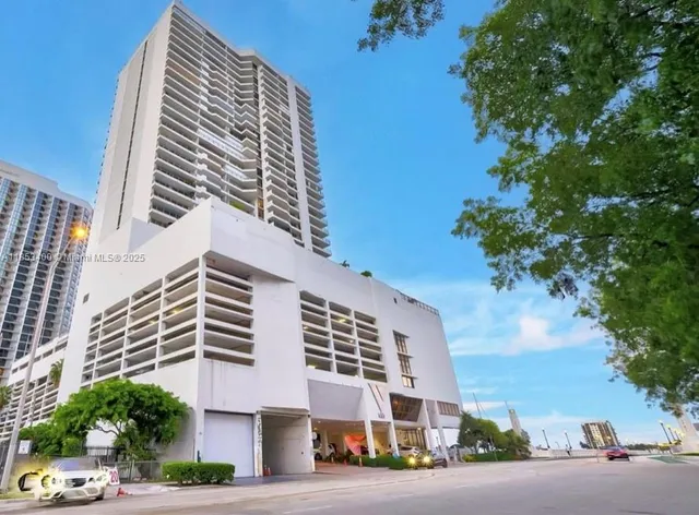 a front view of a building