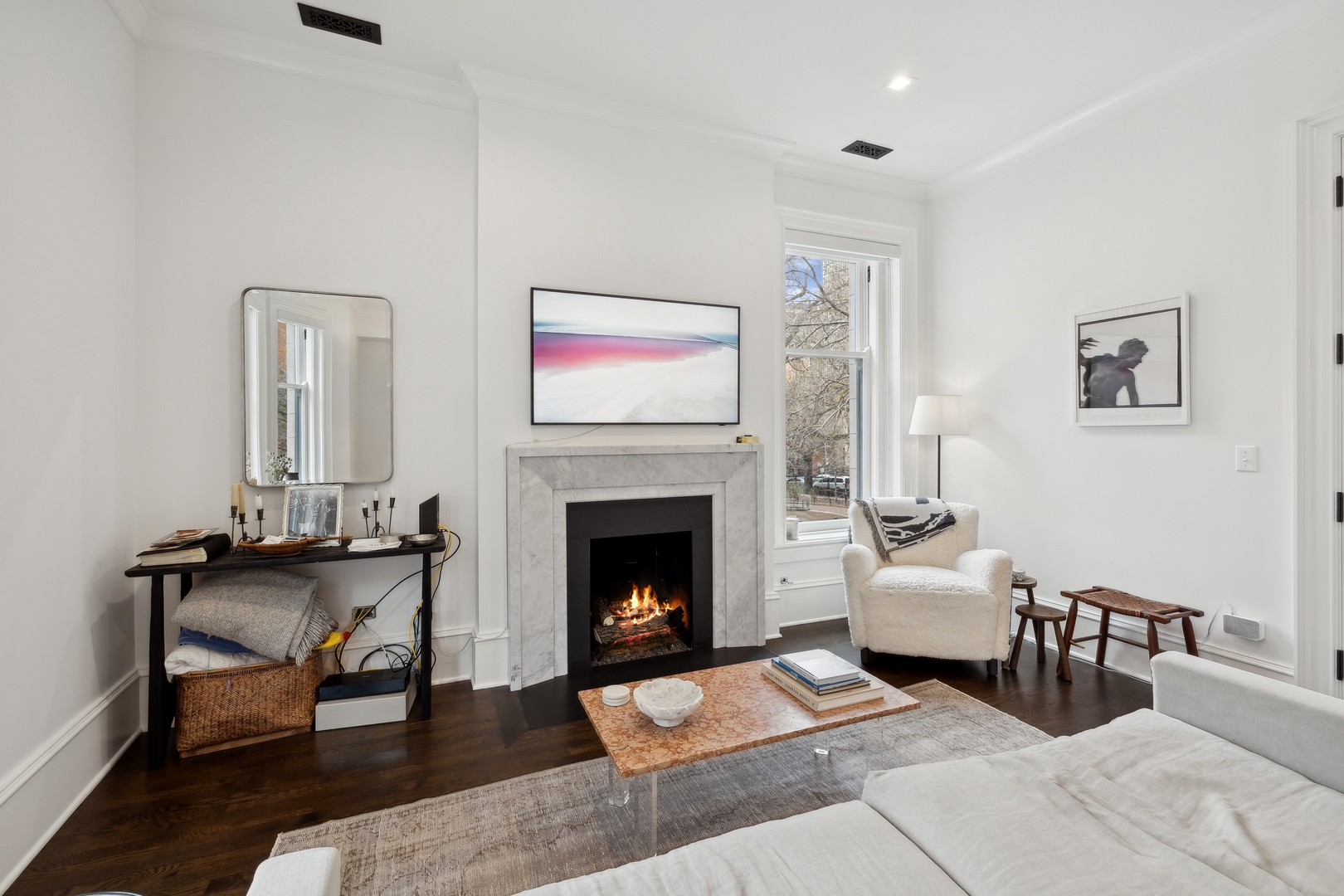 1300 North Ritchie Court, Unit 2 Chicago, IL 60610 - Photo 13 of 25 a living room with furniture and a fireplace