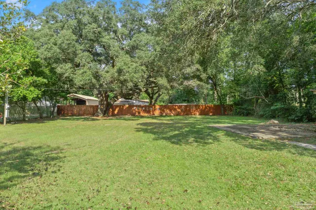 a front view of a house with a yard and a tree