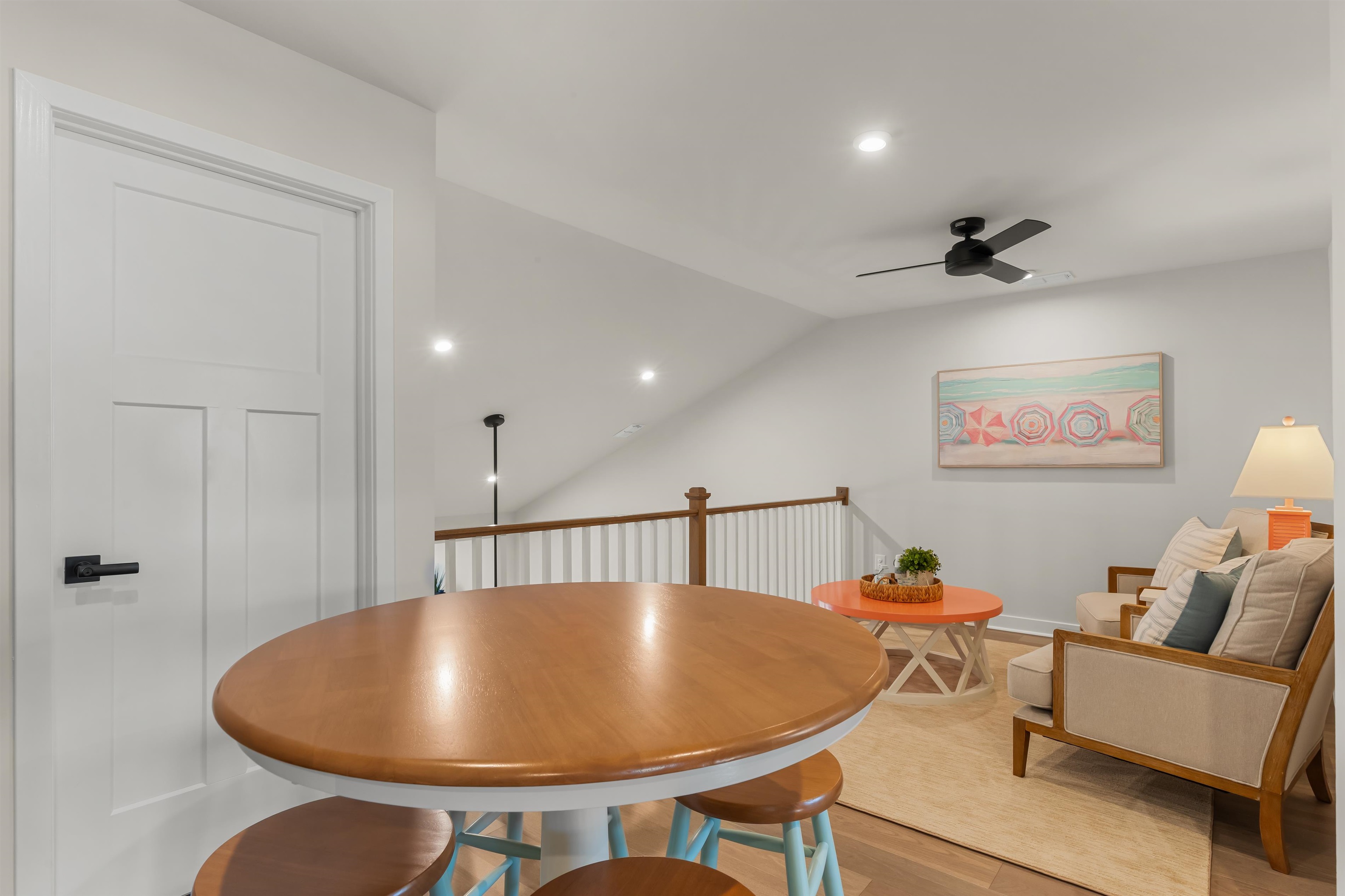 2519 Elowen Lane, Unit 9B Longs, SC 29568 - Photo 17 of 40 Dining room featuring wood finished floors, recessed lighting, and a ceiling fan