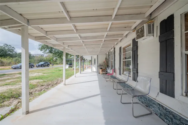 a view of a house with a garden