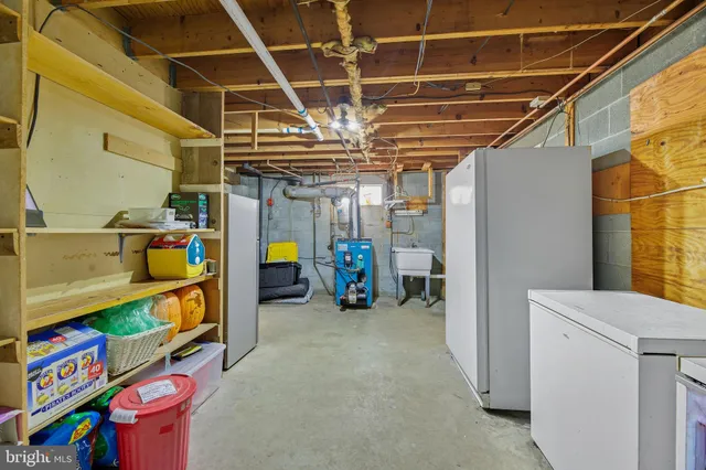 a view of storage and utility room