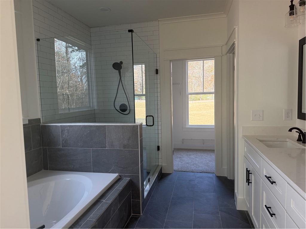 1723 Darby Road Waleska, GA 30183 - Photo 14 of 29 a bathroom with a tub sink and mirror