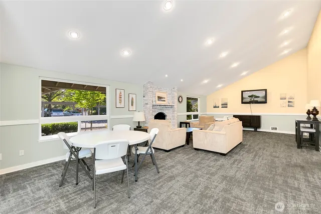 a view of a room with rack on the wall