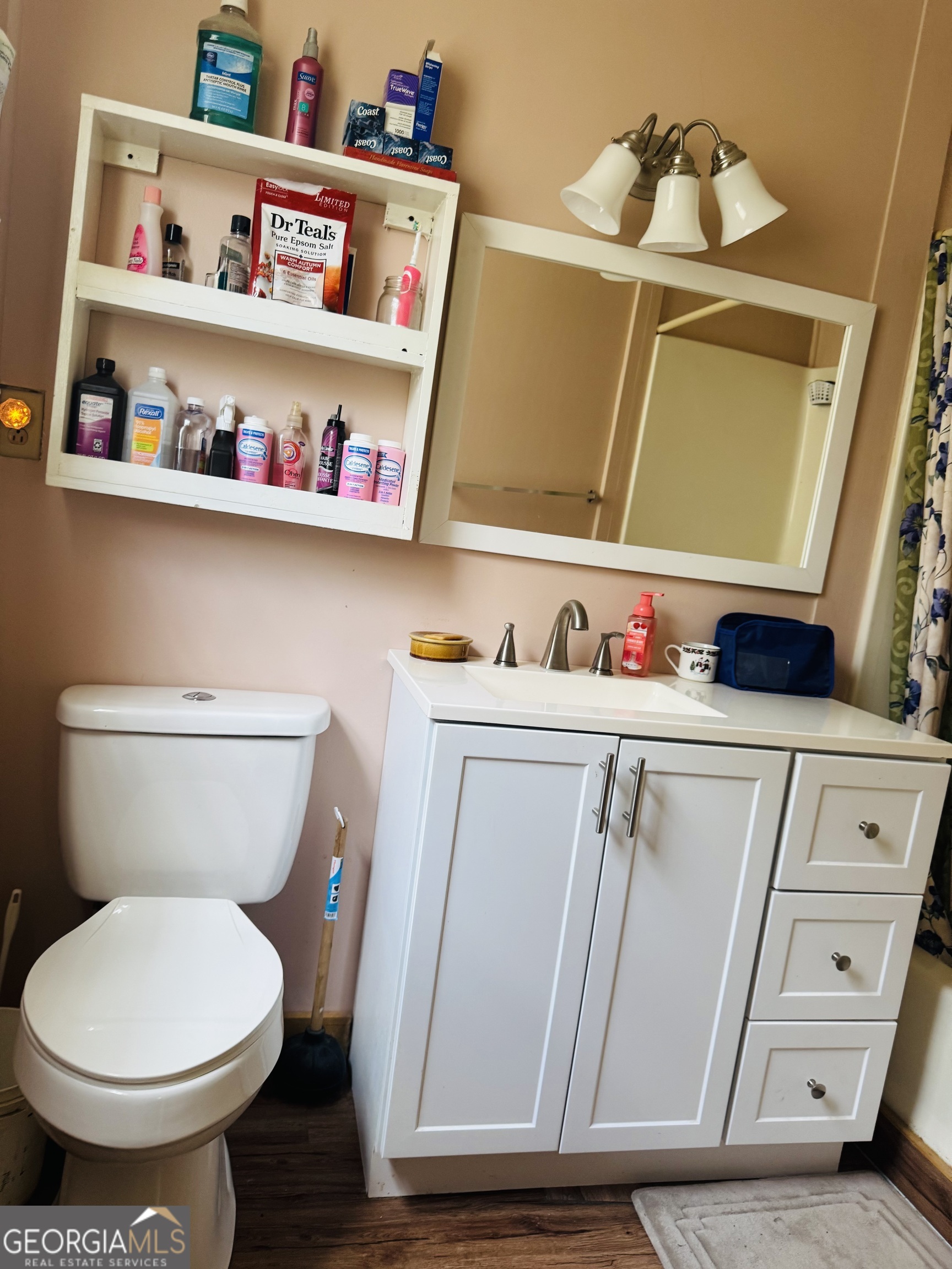 75 Rudolph Road Collins, GA 30421 - Photo 9 of 15 a bathroom with a toilet and a book shelf