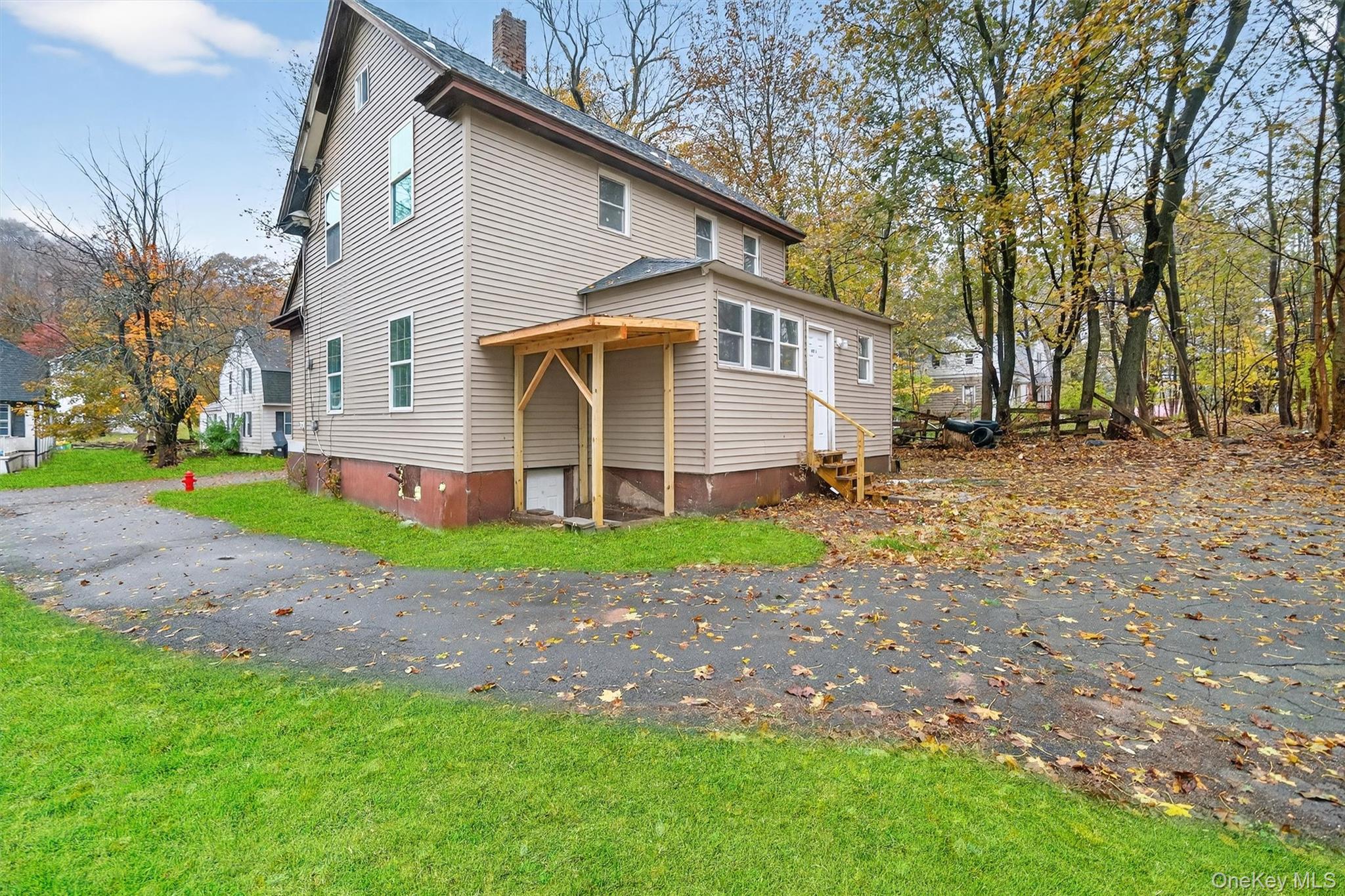 8 Cottage St Extension Monticello, NY 12701 - Photo 23 of 23 Rear view of property featuring entry steps and a chimney