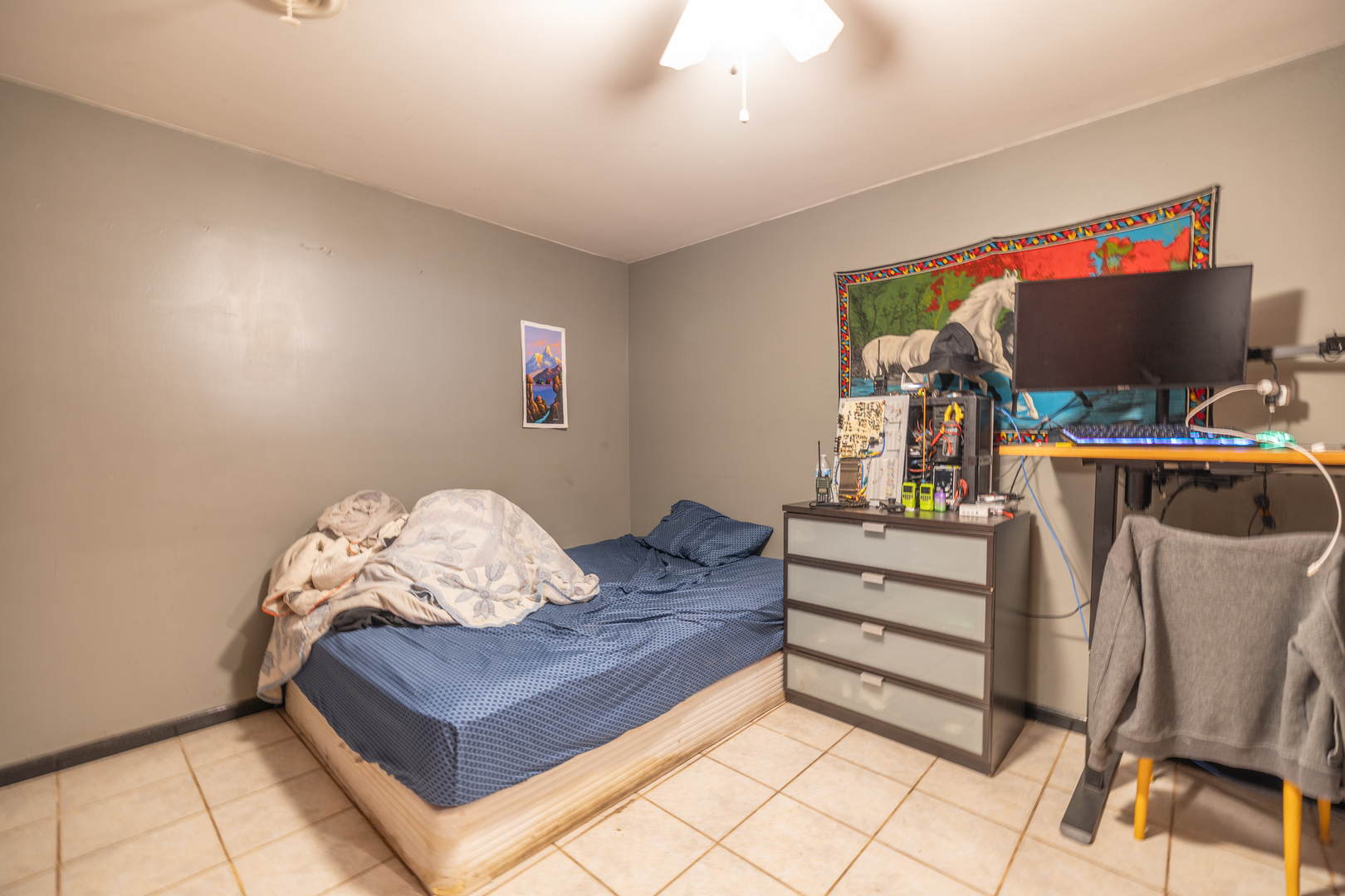 15534 Somonauk Road DeKalb, IL 60115 - Photo 29 of 48 a bedroom with furniture and a flat screen tv