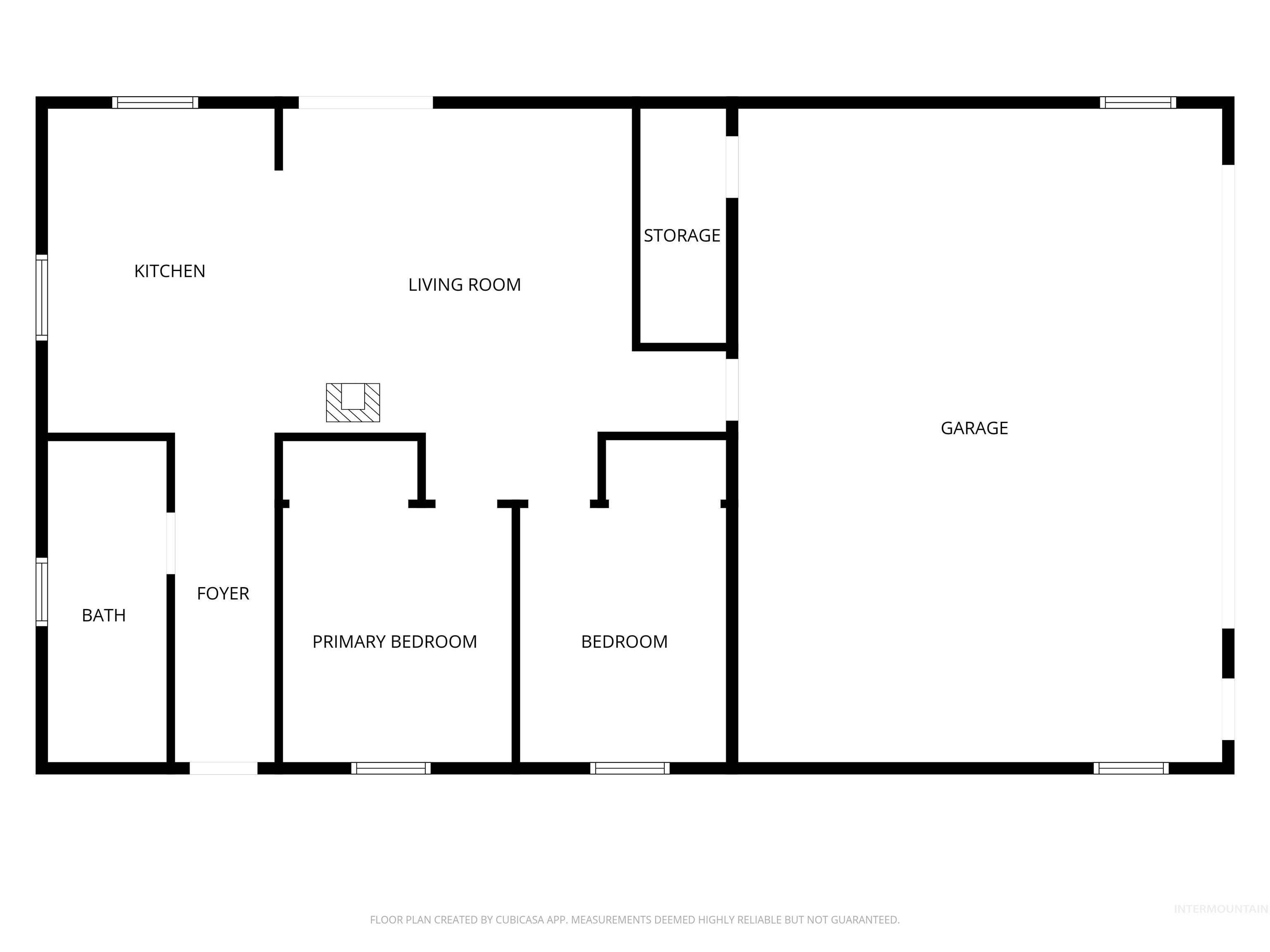 2599 Fruitvale Glendale Road Council, ID 83612 - Photo 38 of 38 Floor plan of ADU with attached garage.