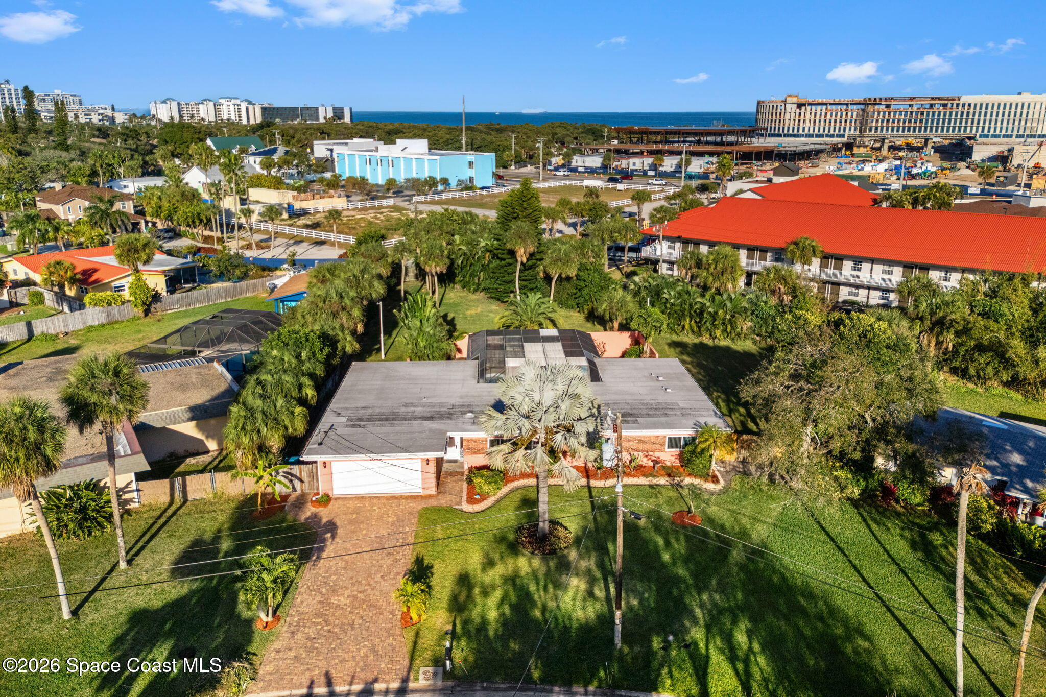 1044 Samar Road Cocoa Beach, FL 32931 - Photo 6 of 56 an aerial view of residential houses with outdoor space