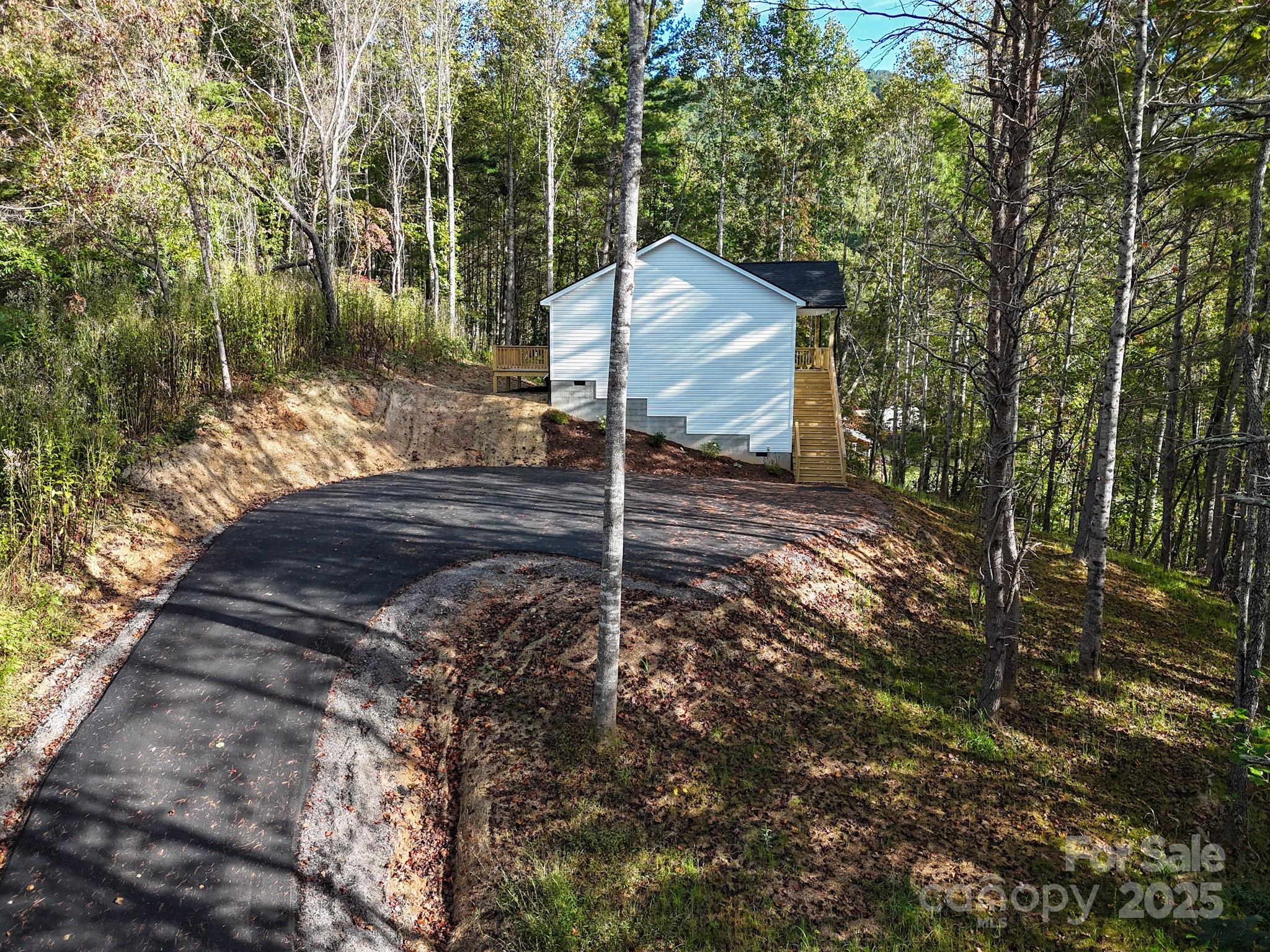 700 Old Fort Road Fairview, NC 28730 - Photo 3 of 42 a backyard of a house with a tree