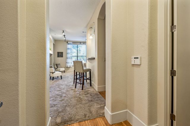 a view of a room with table and chair