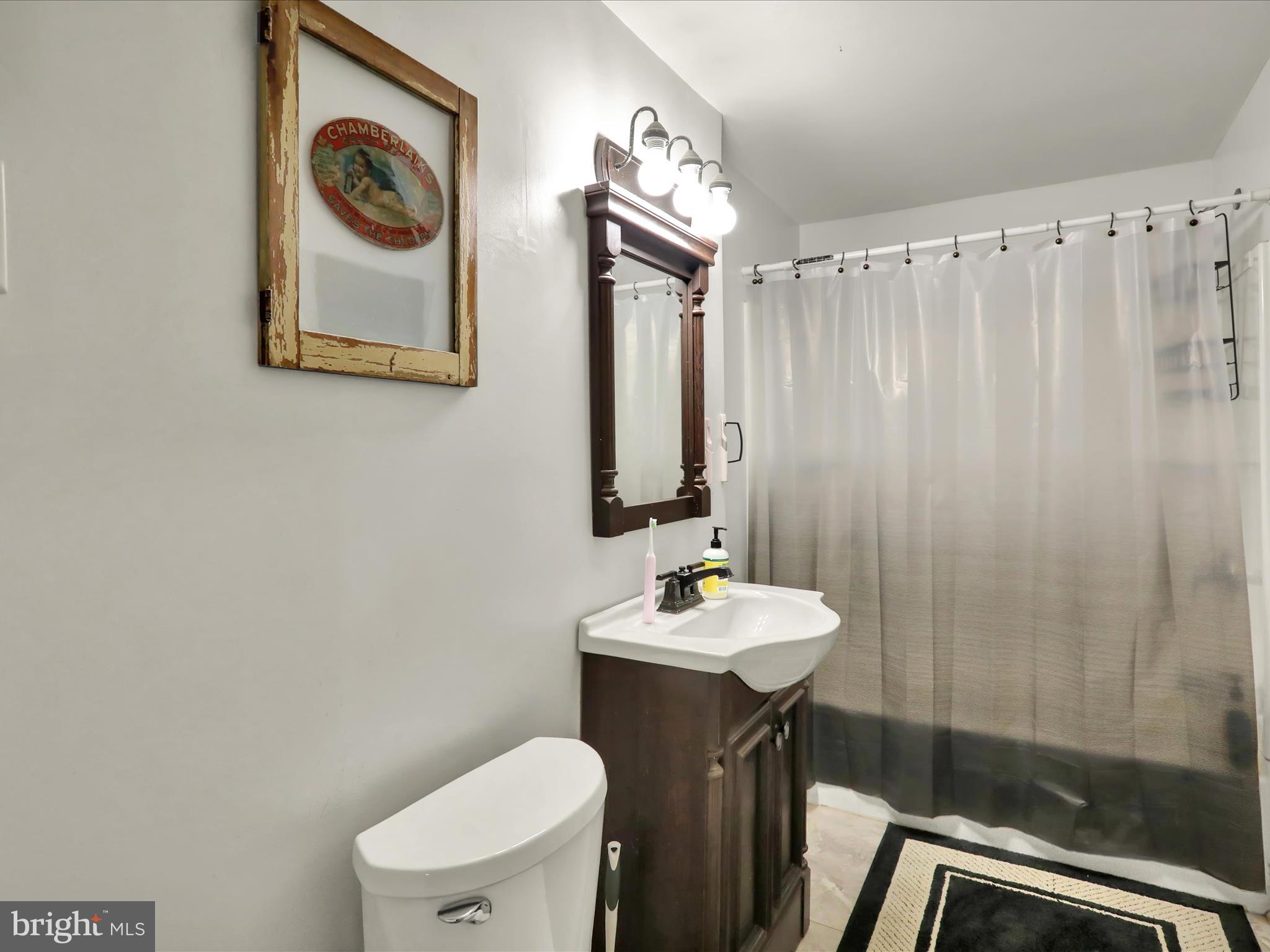 1443 Shumaker Road Manheim, PA 17545 - Photo 31 of 71 a bathroom with a toilet a sink and a mirror
