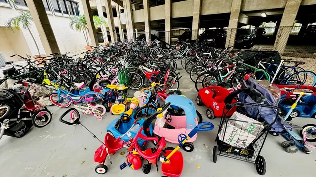 an outdoor space with lots of stuff