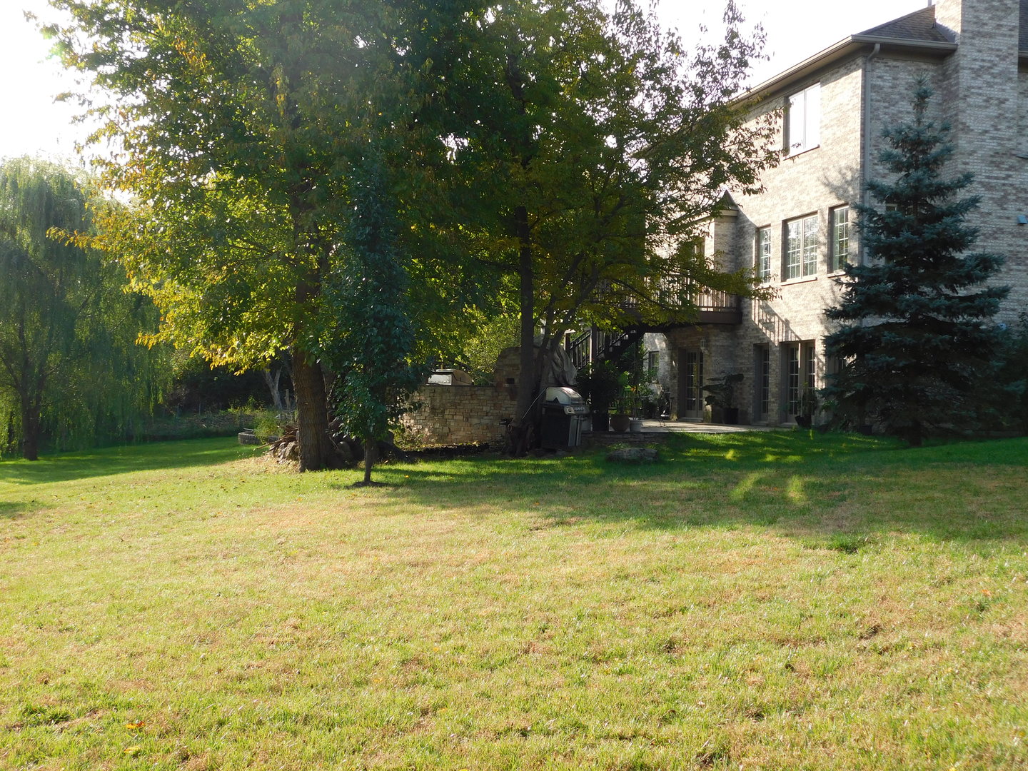 6344 Gilmer Road Long Grove, IL 60047 - Photo 42 of 43 a backyard of a house with lots of green space and fountain