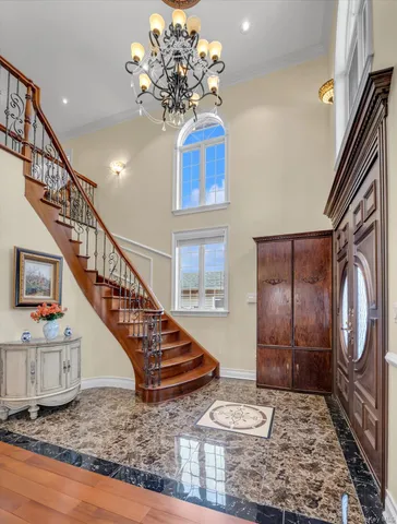 a view of entryway with a front door