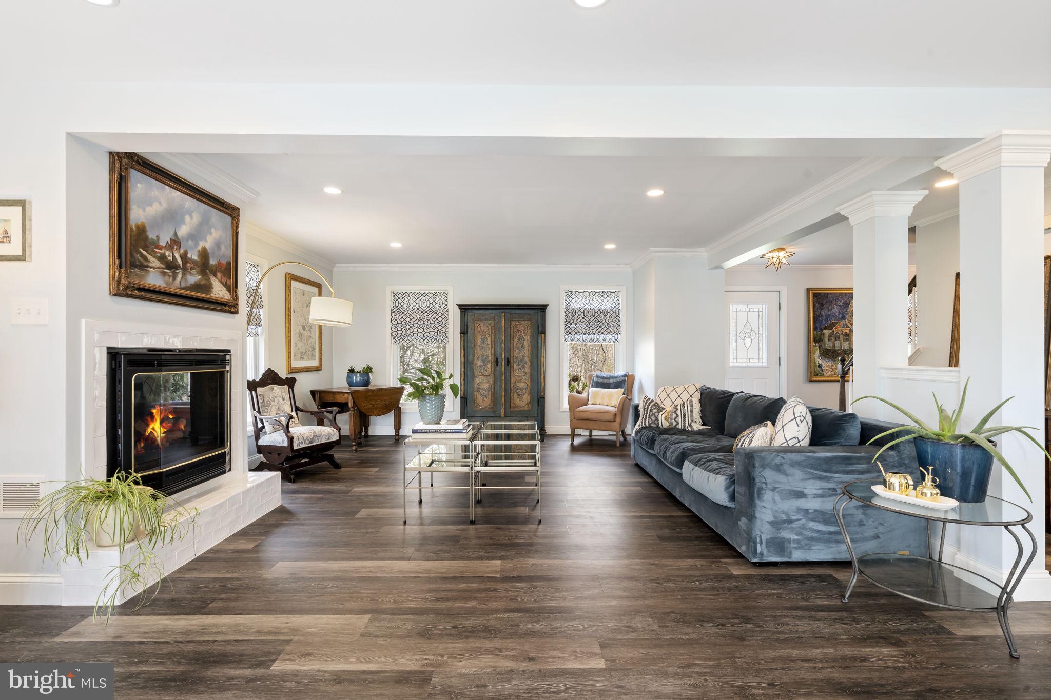 1017 Scholl Road Pottstown, PA 19465 - Photo 3 of 56 a living room with furniture large window and a fireplace