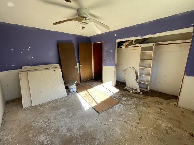 a view of hallway with stairs