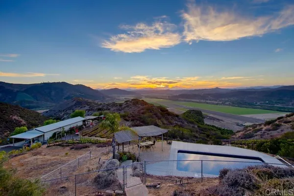 a view of a outdoor space with mountain view