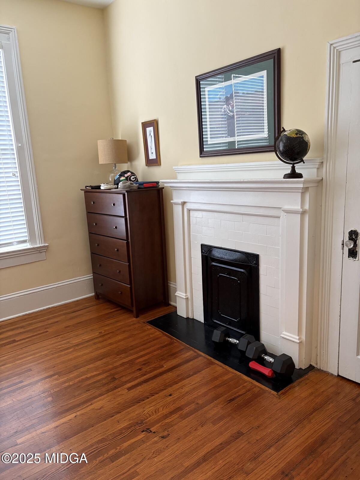 312 College Street, Unit 3 Macon, GA 31201 - Photo 16 of 24 a living room with furniture and a fireplace