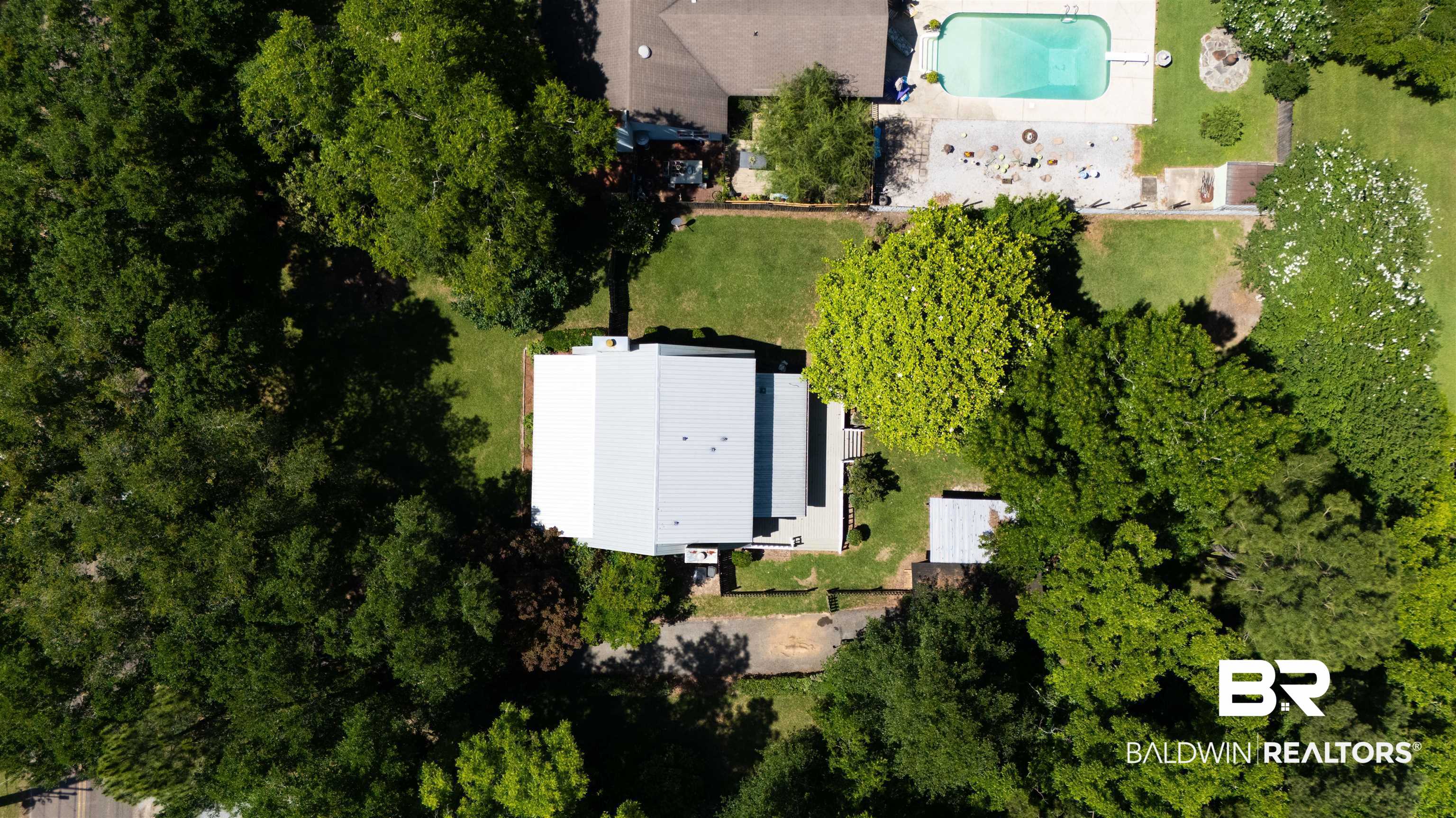 20460 Bishop Road Fairhope, AL 36532 - Photo 36 of 41 Aerial view of a pool