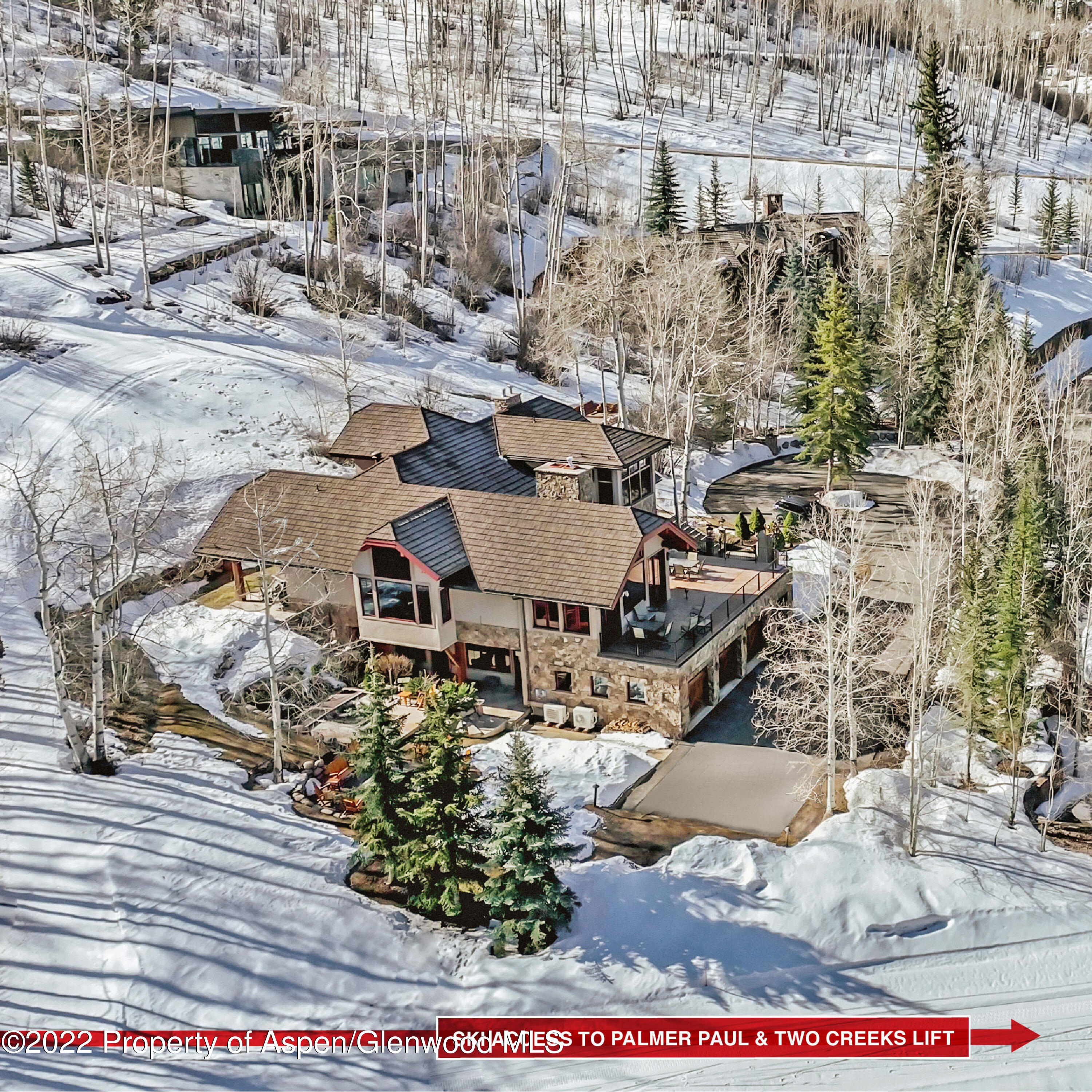 64 Spruce Ridge Lane Snowmass Village, CO 81615 - Photo 33 of 37 a view of a terrace with wooden floor