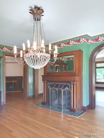 106 East 8th Street Hinsdale, IL 60521 - Photo 8 of 24 a kitchen view with fireplace and a wooden floor