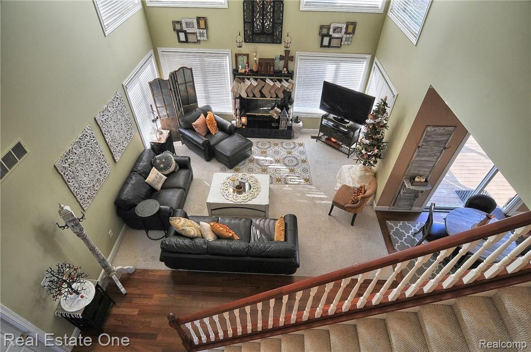 3815 East Coon Lake Road Howell, MI 48843 - Photo 12 of 30 Family_Room_From_Above.jpg