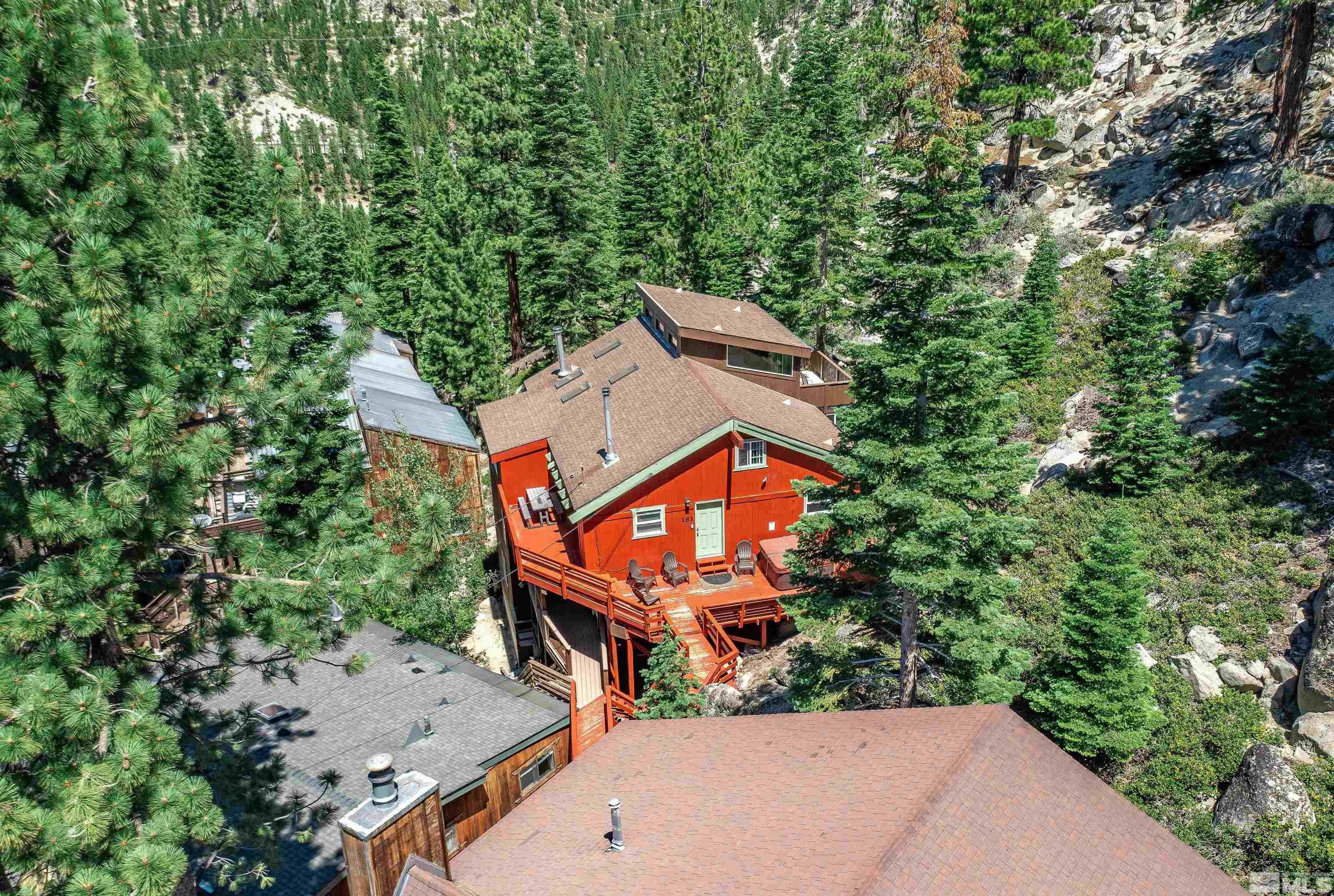 181 Tramway Drive, Unit B Stateline, NV 89449 - Photo 16 of 27 an aerial view of a house with a yard