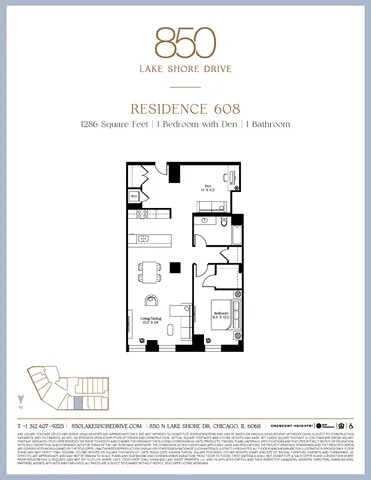 $646,000 | 850 North Lake Shore Drive, Unit 608, Chicago, IL 60611