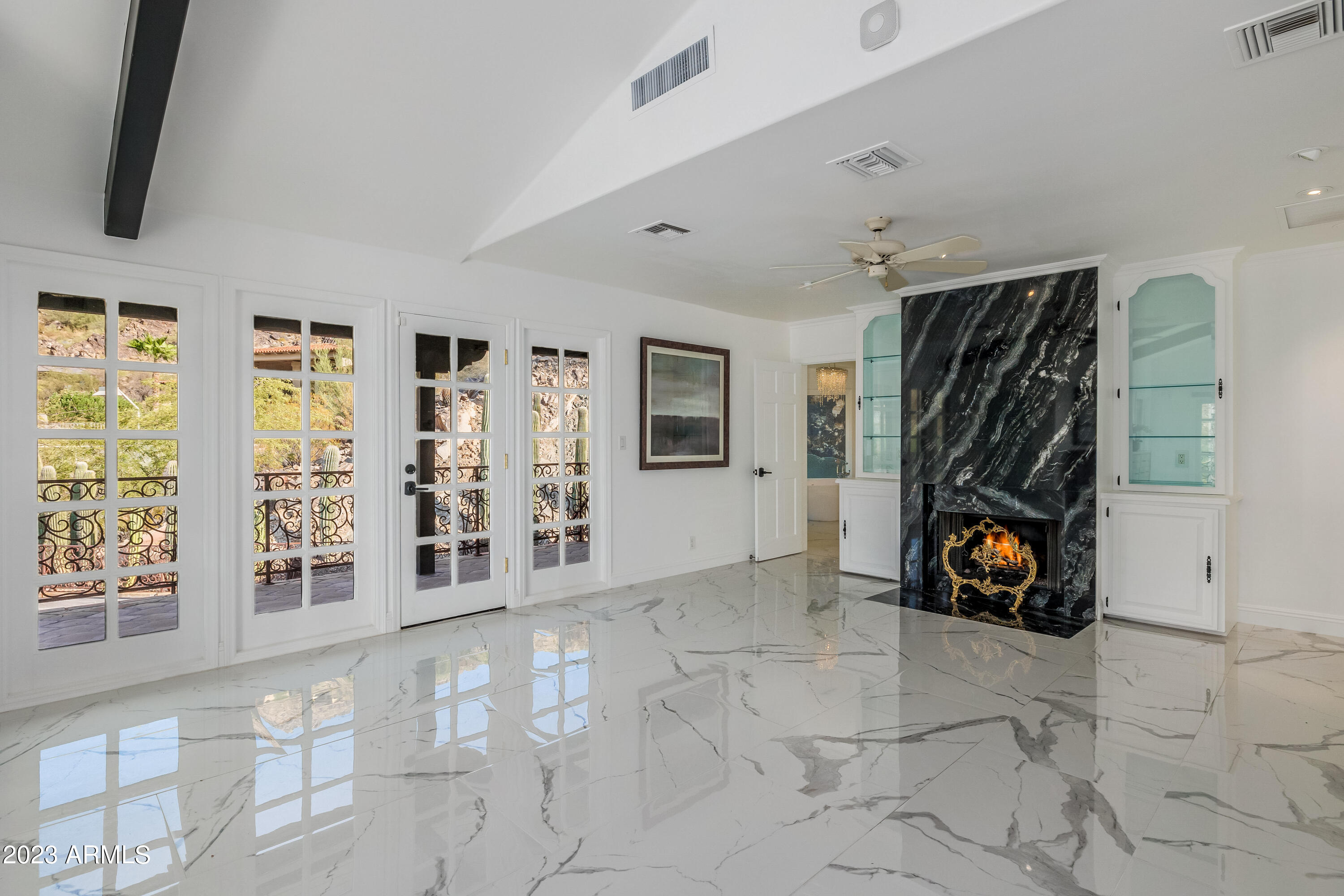 5339 East Desert Vista Road Paradise Valley, AZ 85253 - Photo 30 of 93 gas fireplace in Primary Bedroom