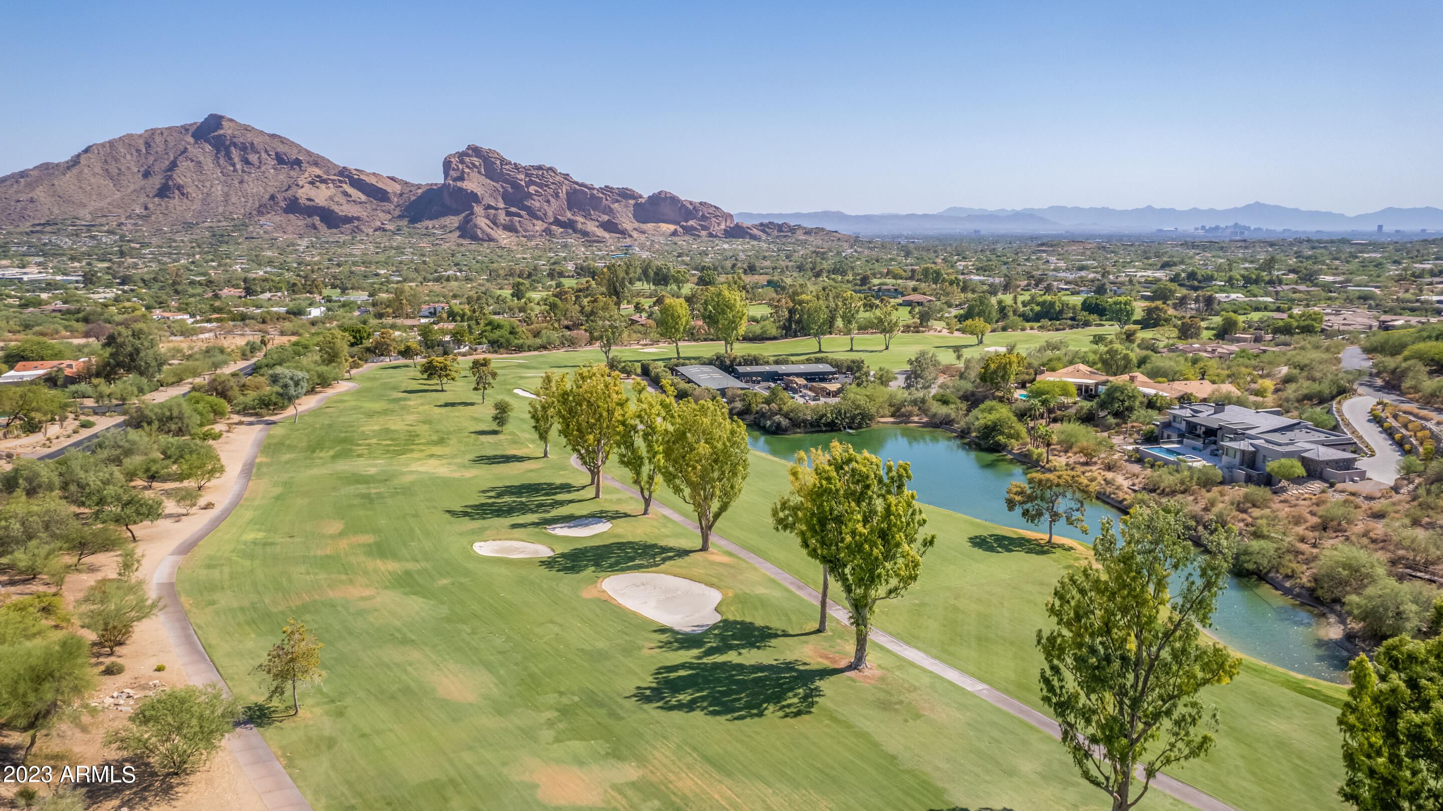 5339 East Desert Vista Road Paradise Valley, AZ 85253 - Photo 89 of 93 a view of a city with mountains in the background