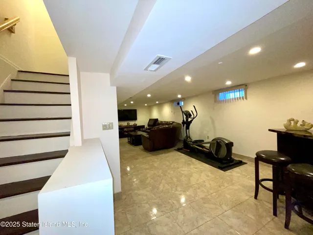 a room with gym equipment