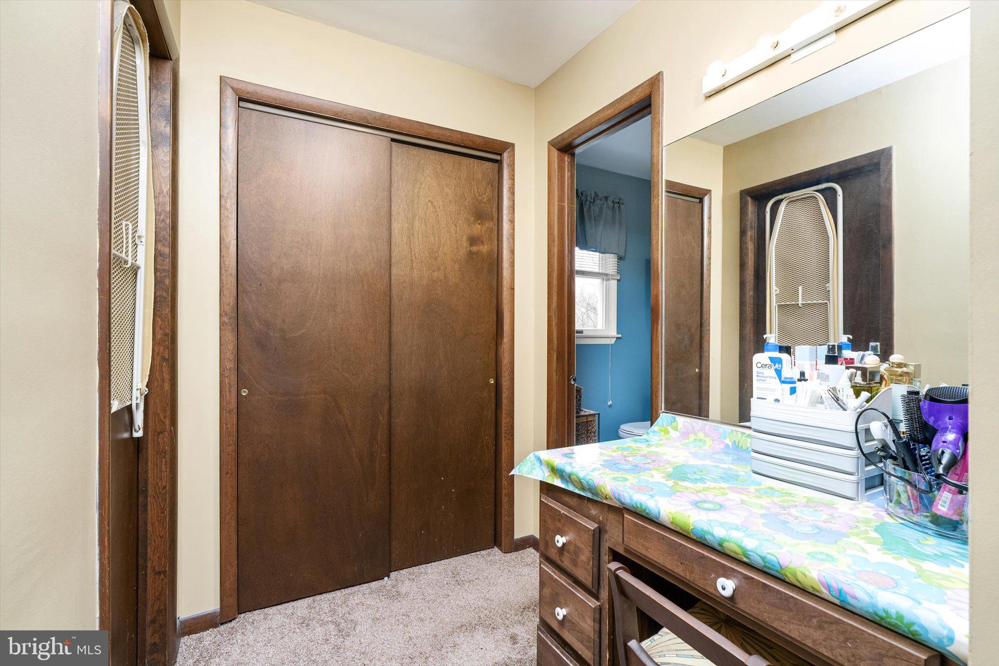 3 Eleanor Drive Wrightstown, NJ 08562 - Photo 22 of 28 a bathroom with a granite countertop sink a mirror and a shower