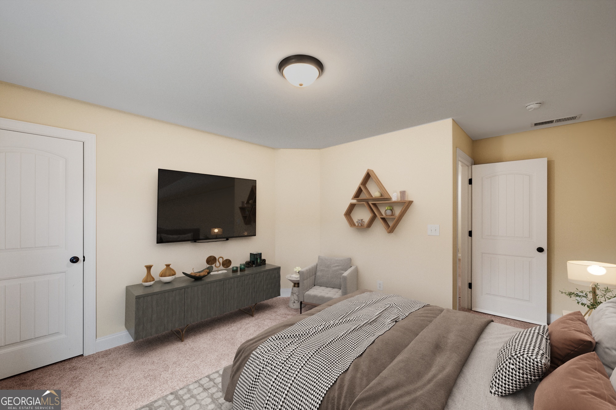 1355 Cold Tree Lane Watkinsville, GA 30677 - Photo 34 of 47 a bedroom with bed and a flat screen tv