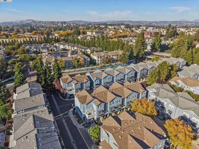 an aerial view of multiple house