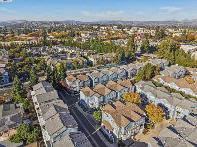 an aerial view of multiple house