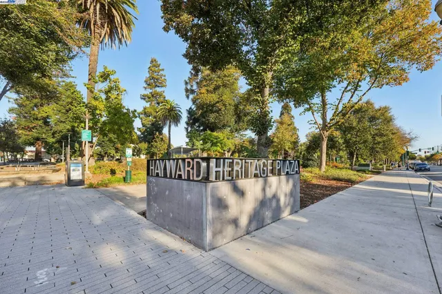a view of swimming pool with trees in the background