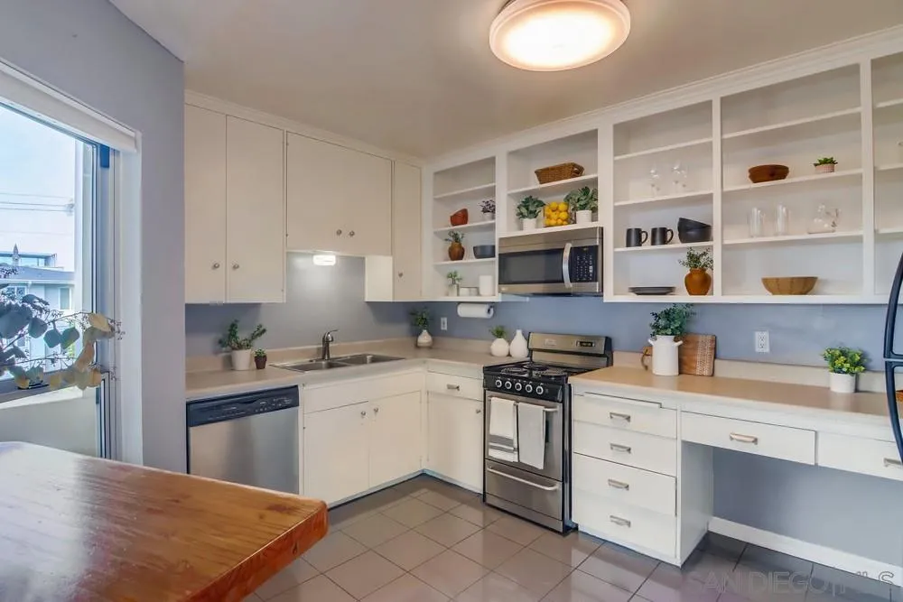 2701 2nd Avenue, Unit 201 San Diego, CA 92103 - Photo 18 of 39 a kitchen with stainless steel appliances granite countertop a stove and cabinets